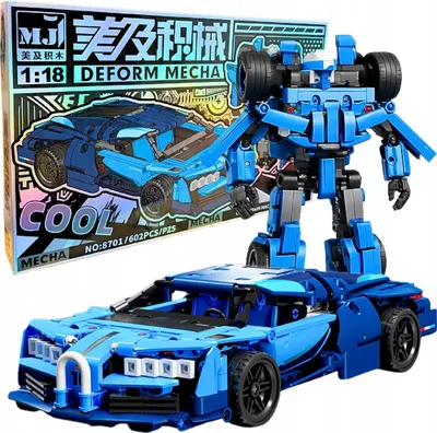 Image de Jeu de construction voiture et robot 2 en 1, 602 pièces