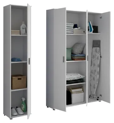 Produktbild von Stazzona - Großer Mehrzweckschrank, 155x190h cm Weiß, Modular