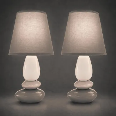 Produktbild von Tischlampe 2er Set Nachttischlampe Tischleuchte Lampe Leuchte Keramiklampe