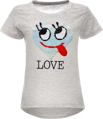 Produktbild von BEZLIT Mädchen Wende Pailletten T-Shirt mit Herz-Motiv Grau 98