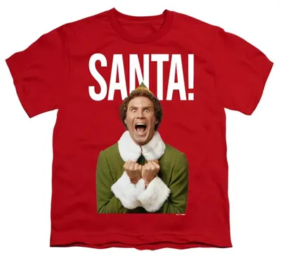 Produktbild von Elf - "Christmas Saaaaaanta" T-Shirt für Kinder TV37978 (128) (Rot), KI-generiertes Bild