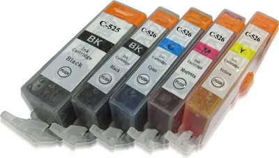 Produktbild von 1 Set kompatible Tintenpatronen Canon PGI-525 black & CLI-526 black, cyan, magenta und yellow - 5 Druckerpatronen in XL Füllmenge für Pixma IP4850, IP 4950, IX 6500 Series, IX 6550, MG 5140, MG 5150, MG 5240, MG 5250, MG 5300 Series, MG 5340, MG 5350, MG 6150, MG 6200 Series, MG 6250, MG 8150, MG 8200 Series, MG 8240, MG 8250, MX 710 Series, MX 715, MX 885, MX 890 Series, MX 895