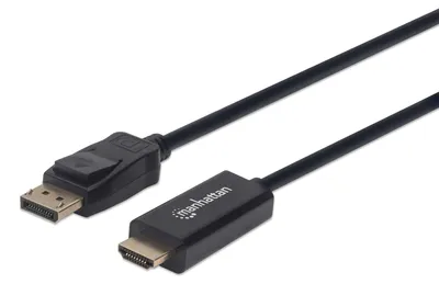 Produktbild von MANHATTAN 1080p DisplayPort auf HDMI-Kabel schwarz 1,8