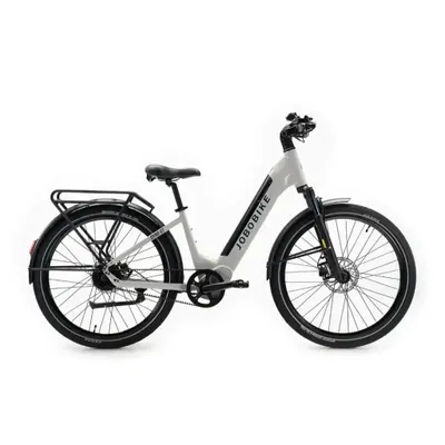 Produktbild von JOBOBIKE Dyno GT Elektrisches Fahrrad – E-Bike – Tiefer Einstieg – 27.5 Inch – 250W Motor – 90 km Reichweite – Carbon Riemenantrieb – Grau