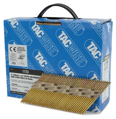 Produktbild von Tacwise 1723 Extra Verzinkte Rahmennägel 3,1/90 mm, D-Kopf, 1600 Stück