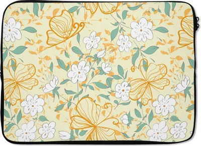 Produktbild von MuchoWow® Laptop Hülle 13 Zoll Blumen - Sommer - Muster Laptoptasche - Laptophülle - Sleeve - Rundumschutz
