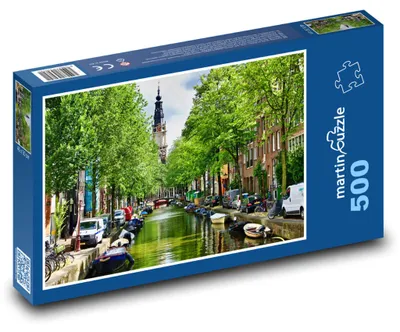 Produktbild von Puzzle 500 Amsterdam - Städtischer Kanal - martinpuzzle