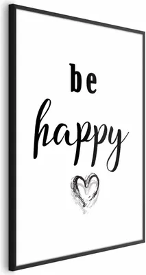 Produktbild von Posterpapier Poster - Be Happy 21x30 cm Text m-A-0795-ao-a