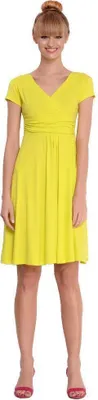 Immagine prodotto di Abito da donna con scollo a V; giallo neon XS/S 34/36
