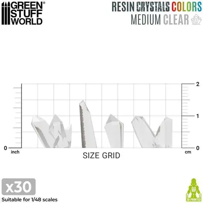 Produktbild von CLEAR Resin Crystals - Medium (30x)