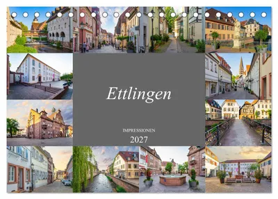 Produktbild von Ettlingen Impressionen (Tischkalender 2027 DIN A5 quer), CALVENDO Monatskalender