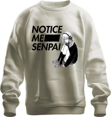 Immagine prodotto di NOTICE ME SENPAI Anime Manga Girls Headphones Kawaii Otaku Japan Unisex Felpa Pullover, Nature, S