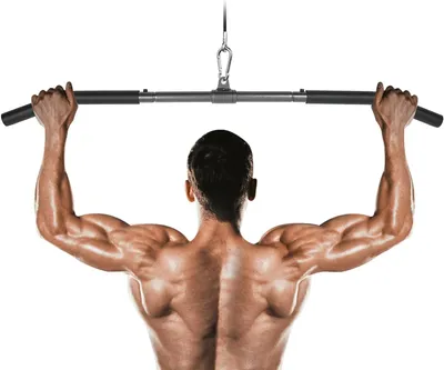 Image de Barre de musculation Kracht - Barre de fitness - Renforcement musculaire à domicile - Design ergonomique incurvé - 120 cm - Noir