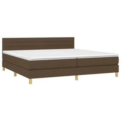 Produktbild von Boxspringbett mit Matratze Dunkelbraun 200x200 cm Stoff