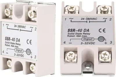 Produktbild von 2 Stück 40A Halbleiterrelais Einphasen-SSR-Relais Gleichstromeingang Wechselstrom Ausgang für industrielle Automatisierung Temperaturregelung