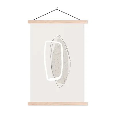 Produktbild von MuchoWow® Textilposter Pastell - Abstrakt - Design 60x90 cm mit holzfarbenen Rahmen - Textil