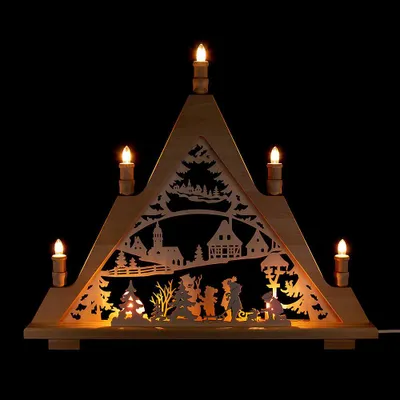 Produktbild von Lichterspitze Winterkinder (60x48cm) von Kunstgewerbe Lenk & Sohn