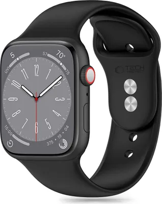 Zdjęcie produktu dla Tech-Protect Silicone Watch Apple 4/5/6/7/8/9/Se/Ultra 1/2 (42/44/45/49 Mm) Czarny