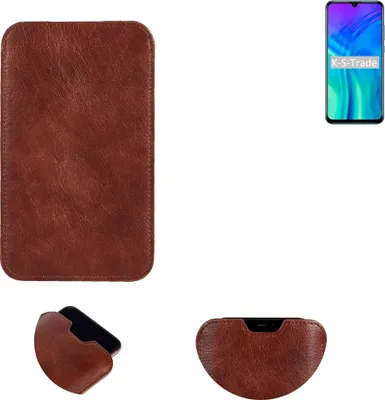 Produktbild von K-S-Trade Schutzhülle Handyhülle kompatibel mit Huawei Honor 20 Handytasche Kunstleder Sleeve in braun