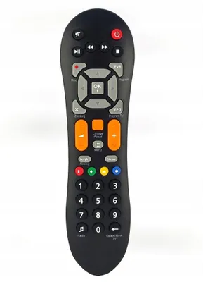 Zdjęcie produktu dla Pilot Do Dekodera Polsat Hd7000/Hd5000 /Hd3000 No Logo, Pomarańczowe Przyciski
