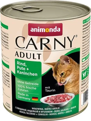 Produktbild von animonda Carny 4017721837361, Adult, jede Rasse, Rind, Kaninchen, Truthahn, 800 g