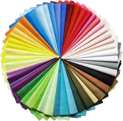 Obrázok produktu pre 50 kusov jednofarebných balíčkov patchworkových látok na šitie – bavlnený materiál, štvorce 10 x 10 cm – ideálne pre DIY projekty
