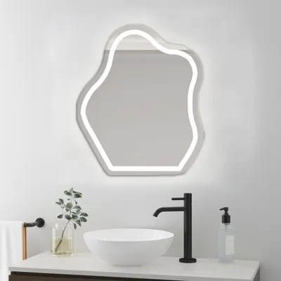 Produktbild von 360Home LED Spiegel Schminkspiegel Wandspiegel Badezimmerspiegel Schlafzimmerspiegel Kosmetikspiegel Kaltweiß 60*80cm 【YSJ225】