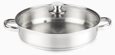 Obrázek produktu pro Nízký hrnec, průměr 32 cm, nerezová ocel 18/10