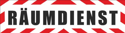 Produktbild von INDIGOS UG - Magnetschild "Räumdienst" mit Rahmen 30 x 8 cm - Magnetfolie für Auto / LKW / Truck / Baustelle / Firma