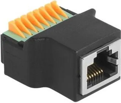 Immagine prodotto di DELOCK RJ45 Buchse zu Terminalblock mit Drucktaster Adapter