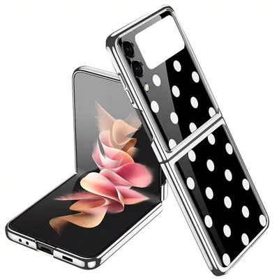 Image de Pour Samsung Galaxy Z Flip3 5G Points Galvanisation Housse de téléphone portable Noir