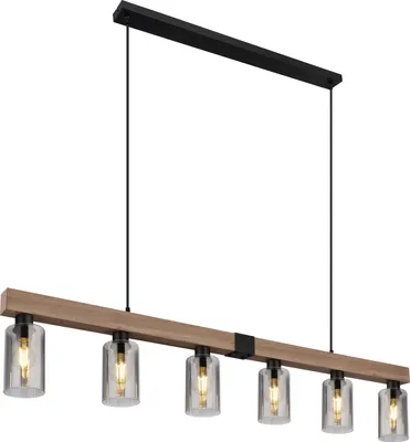 Produktbild von Globo Lighting Hängeleuchte Metall schwarz matt, 6x E27