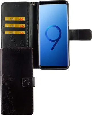 Produktbild von Samsung Galaxy S9 Handy Hülle Schutz-Tasche Cover Flip-Case Kartenfach Schwarz