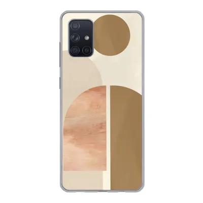 Produktbild von MuchoWow® Handyhülle Schutzhülle Hülle für Samsung Galaxy A51 Rosa - Braun - Design Silikon Softcase Handy Hülle - Schutzabdeckung