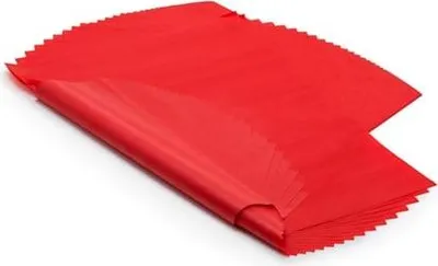 Zdjęcie produktu dla Bibuła Gładka Kolorowa 50x70cm Czerwona 500 arkuszy