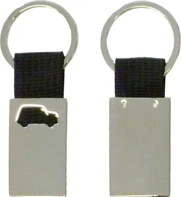Produktbild von Schlüsselanhänger "Auto" / mit Nylonband / Farbe: silber-schwarz