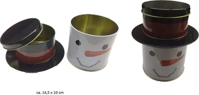 Produktbild von Stapeldose 2er Set ca. 14,5 x 10 cm Schneemann