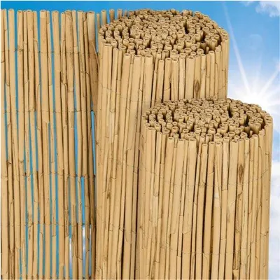 Obrázok produktu pre Prútený vetrolam, prírodná farba, 100 x 600 cm (V x Š) – odolný a odolný voči poveternostným vplyvom, 100 % prútená rohož