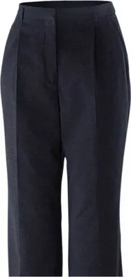 Produktbild von Damen-Hose, Bundfalte, regular, navy, Größe 34 : 53% Polyester 43% Schurwolle 4% Elasthan : 34 : navy