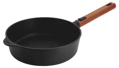 Zdjęcie produktu dla Woll "ECO Logic QXR" patelnia do duszenia/wysoka, Ø 24 cm, ze zdejmowaną drewnianą rączką (BEZ ) - Nadaje się do indukcji