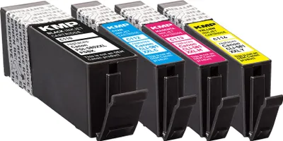 Produktbild von KMP Tintenpatrone passend für Canon 580PGBKXXL, 581CXXL, 581MXXL Multipack