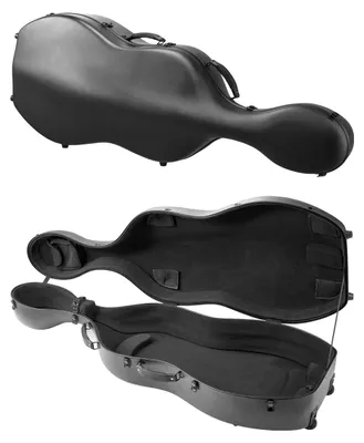 Immagine prodotto di VEVOR custodia completa per violoncello 4/4, in fibra di carbonio composita, custodia da viaggio portatile, con fodera morbida, due spallacci, resistente ai graffi, forma professionale per violoncello, per violoncello, nera