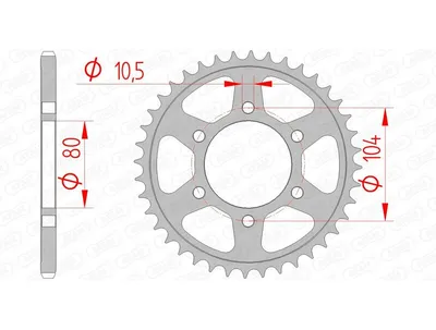 Produktbild von AFAM Kettenrad Stahl Standard - 520