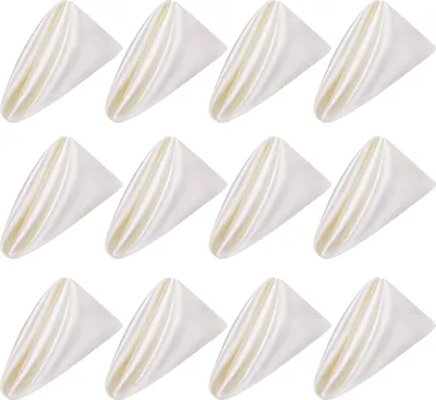 Produktbild von 12 Stück Satin-Servietten im nordischen Stil, quadratisch, glatter Stoff, einfarbig, faltenfrei, für Hochzeit, Party, Abschlussball, Bankett, Ball, Dekoration, Abendessen-Servietten