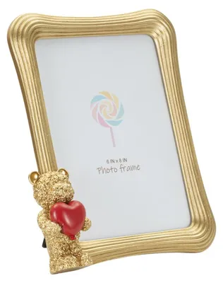 Produktbild von Bilderrahmen Glam aus goldfarbenem Polyresin mit Bärchen