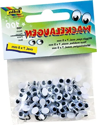 Productafbeelding van Wiebelogen - Beweegbare pupillen - Knutselen van figuren - Levendige uitstraling - 7 x 5 mm - Wit