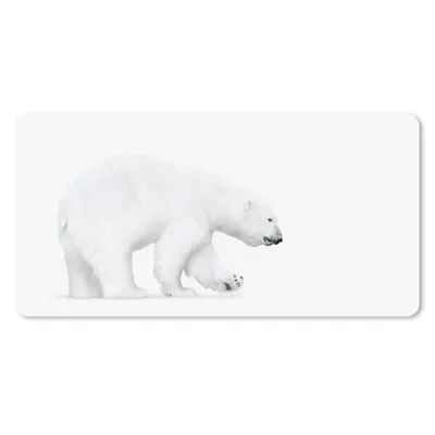 Produktbild von MuchoWow® Mauspad Mousepad Eisbär - Tiere - Weiß 60x30 cm - Mousepads - Maus Mat - Pad - Mausunterlage - Nachhaltig