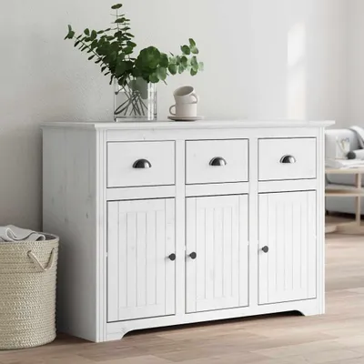 Produktbild von vidaXL Sideboard BODO Weiß 115,5x44x80 cm Massivholz Kiefer