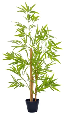 Produktbild von Künstlicher Bambus, Kunstpflanze, Dekopflanze mit Topf, Kunstbaum, Baumdekoration, 120 cm