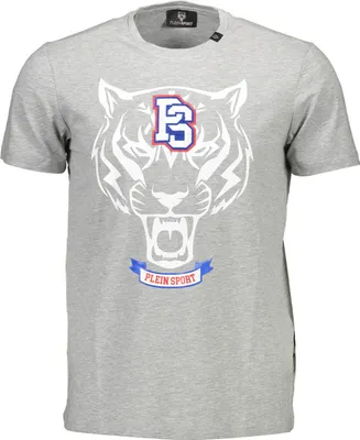 Produktbild von Plein Sport Herren KURZARM-T-SHIRT Grau TIPS120_1B6710B_GRIGIO94GR : Größe - XL Größe: XL